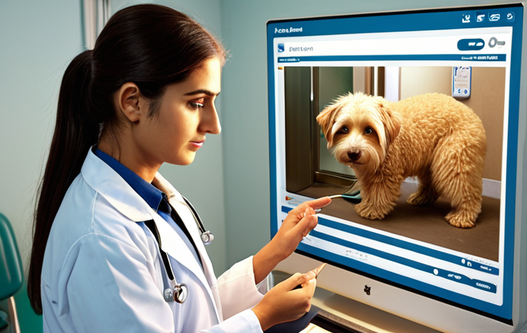 **
Prompt: Dedicated veterinarian examining a pet, soft lighting, caring expression, modern clinic setting, Urdu text overlay "جانوروں کے ڈاکٹر" (animal doctor).
**